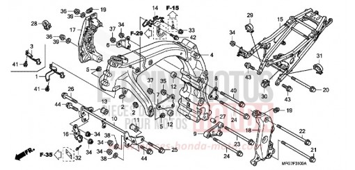 CARROSSERIE DE CHASSIS CB600F9 de 2009